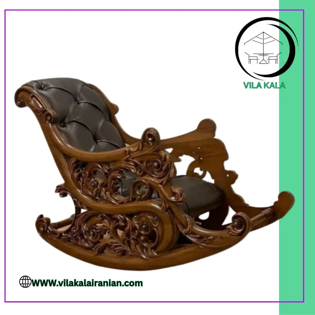 صندلی راک تمام منبتی چوب تمام راش