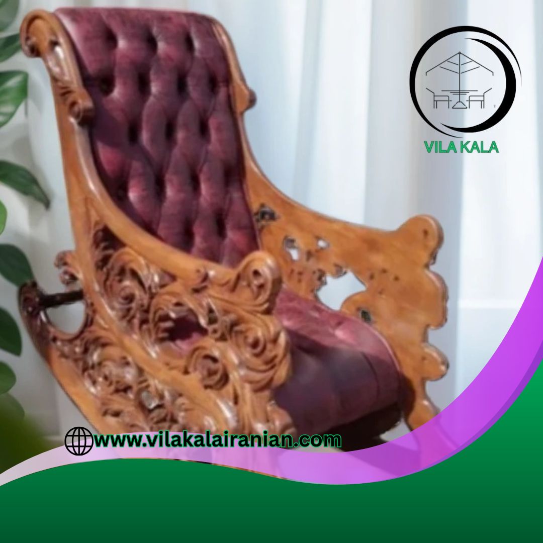 صندلی راک تمام منبتی چوب تمام راش