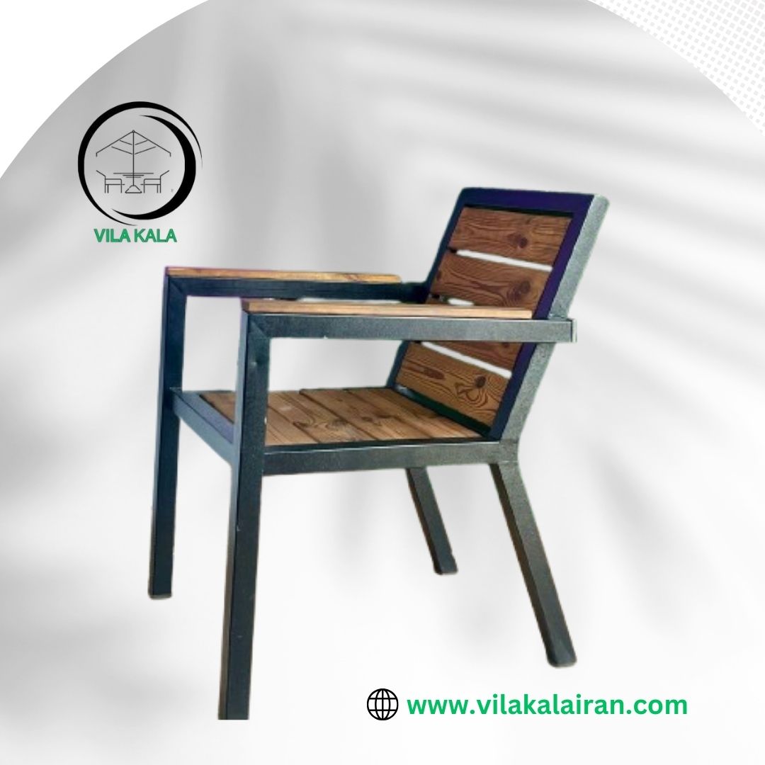 صندلی ویلایی چوبی فلزی مدل Vk1